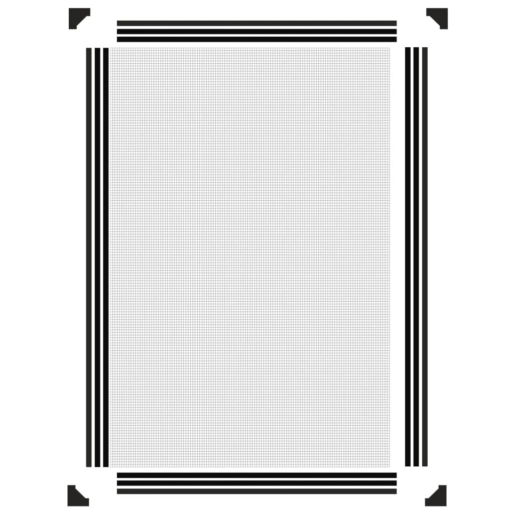 Magnetisk insektskjerm for vindu antrasitt 80x120 cm