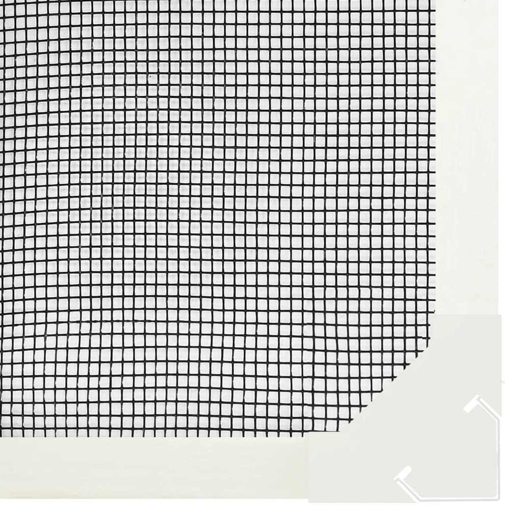 Magnetisk insektskjerm for vindu hvit 120x140 cm