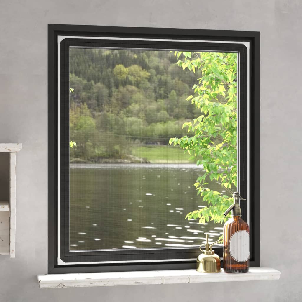 Magnetisk insektskjerm for vindu hvit 120x140 cm