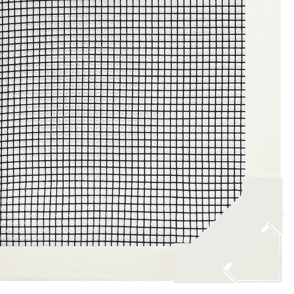 Magnetisk insektskjerm for vindu hvit 130x150 cm