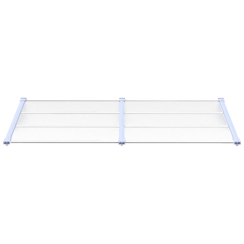 Skjermtak grå og gjennomsiktig 199x90 cm polykarbonat