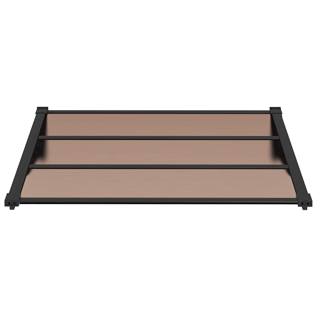 Skjermtak svart 122x90 cm polykarbonat