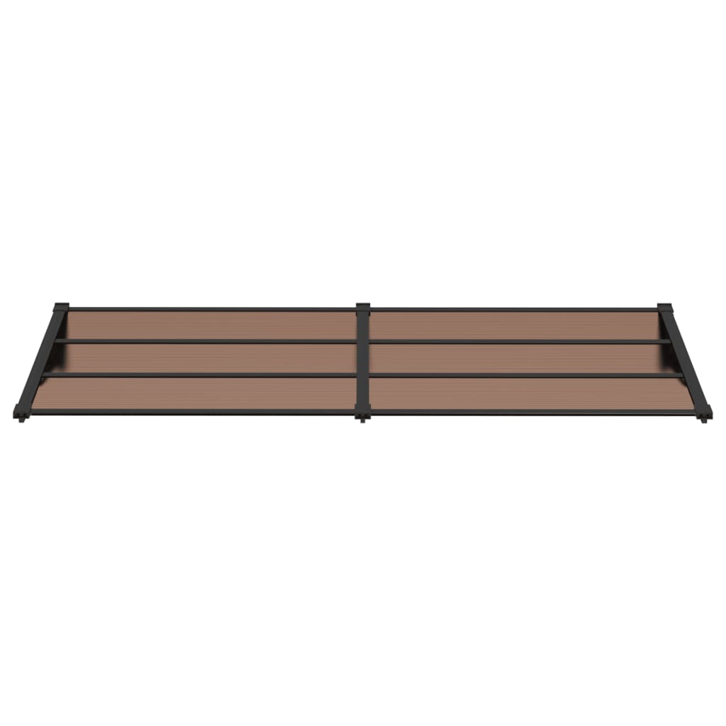 Skjermtak svart 239x90 cm polykarbonat