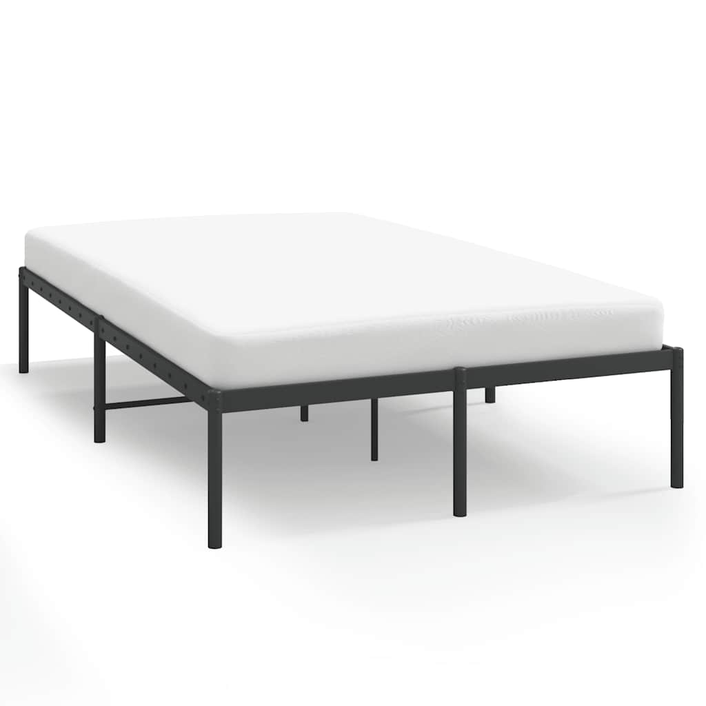 Sengeramme i metall svart 135x190 cm