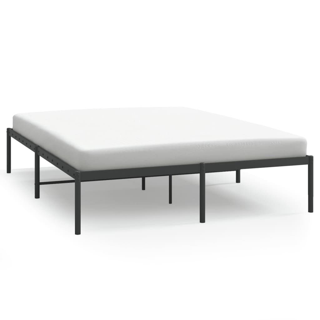 Sengeramme i metall svart 140x200 cm