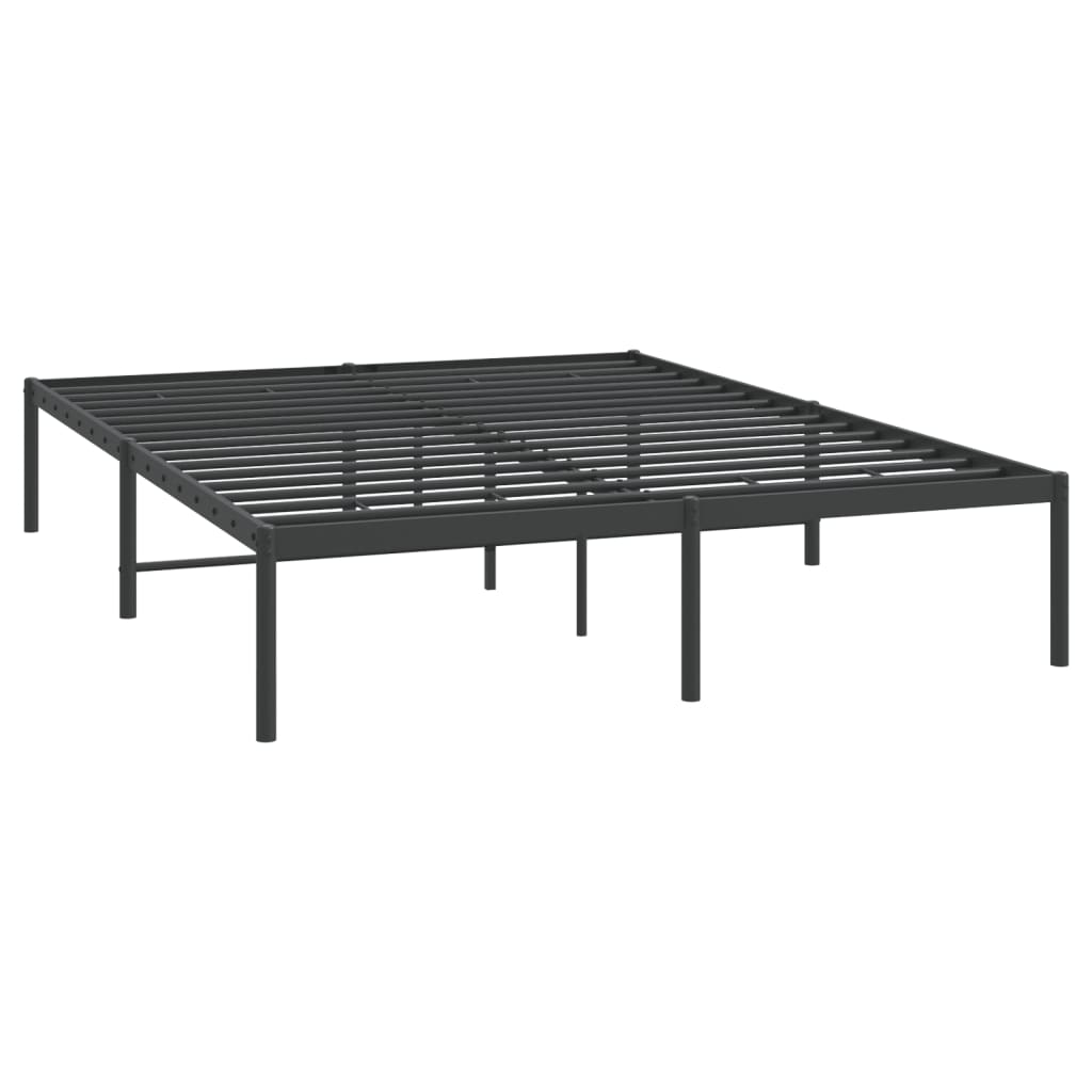 Sengeramme i metall svart 140x200 cm