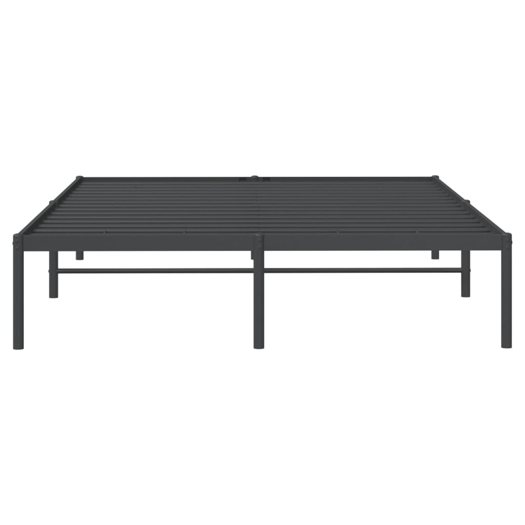 Sengeramme i metall svart 140x200 cm
