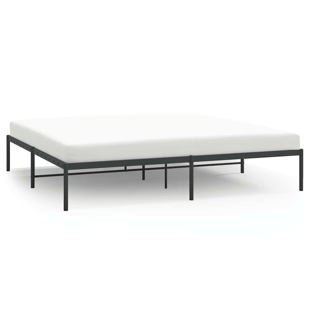 Sengeramme i metall svart 180x200 cm vidaXL