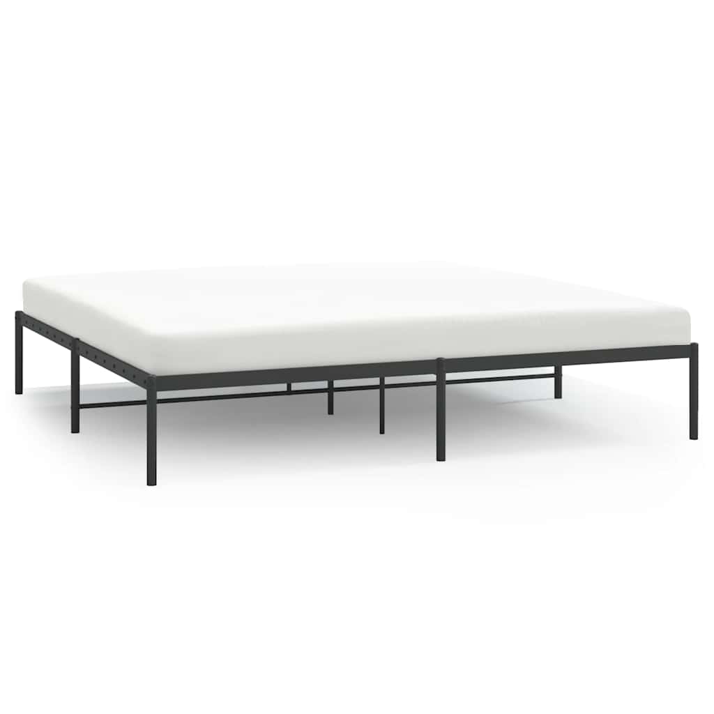Sengeramme i metall svart 193x203 cm