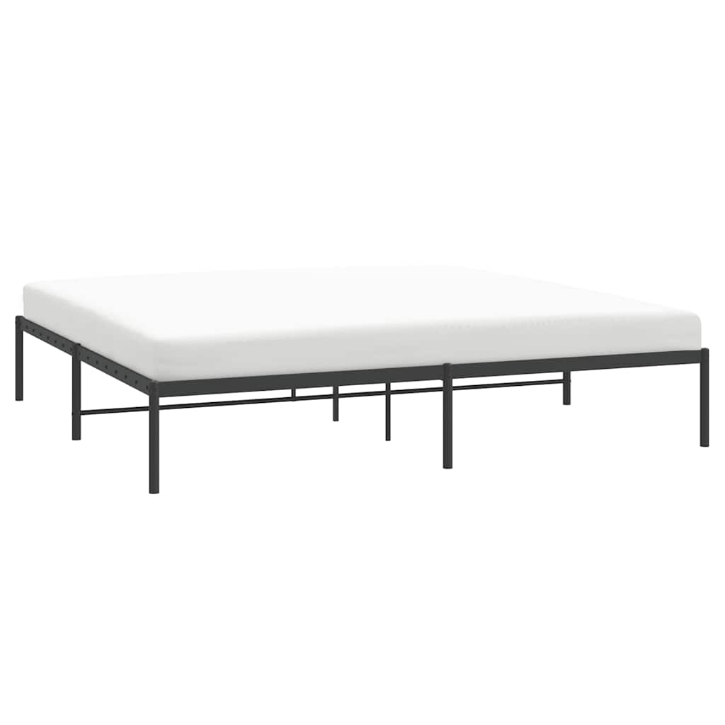 Sengeramme i metall svart 193x203 cm