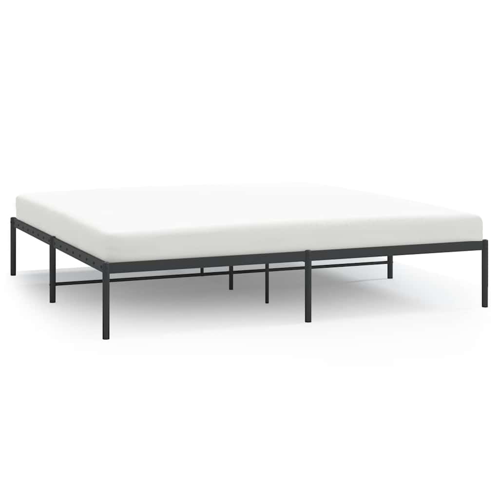 Sengeramme i metall svart 200x200 cm vidaXL