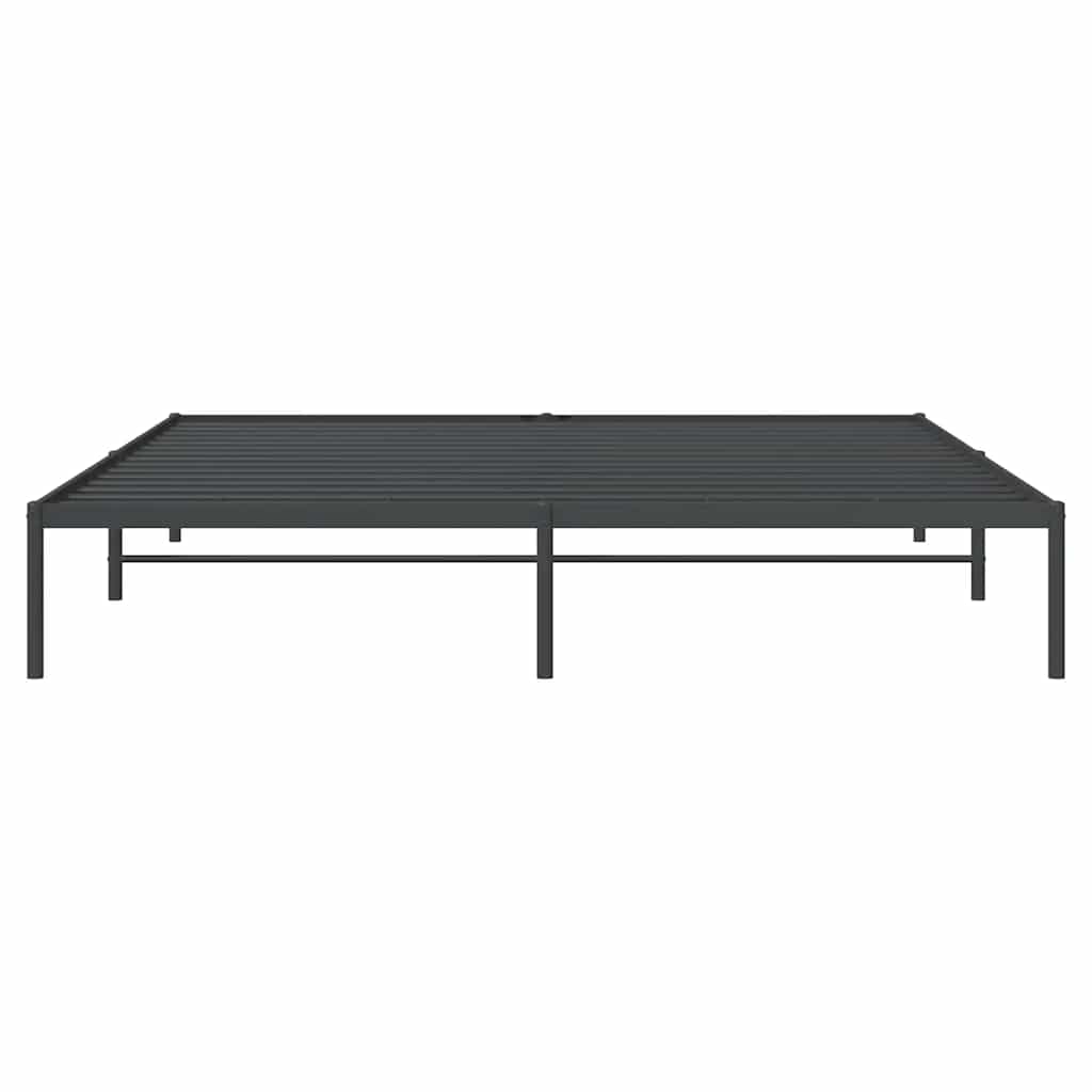 Sengeramme i metall svart 200x200 cm vidaXL
