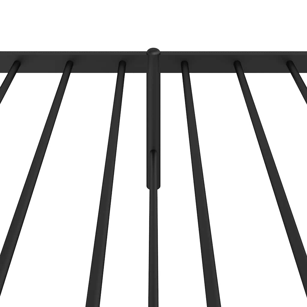 Sengeramme i metall med hodegavl svart 80x200 cm vidaXL