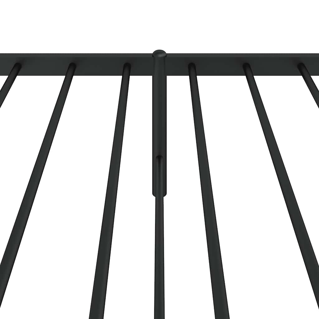 Sengeramme i metall med hodegavl svart 100x190 cm
