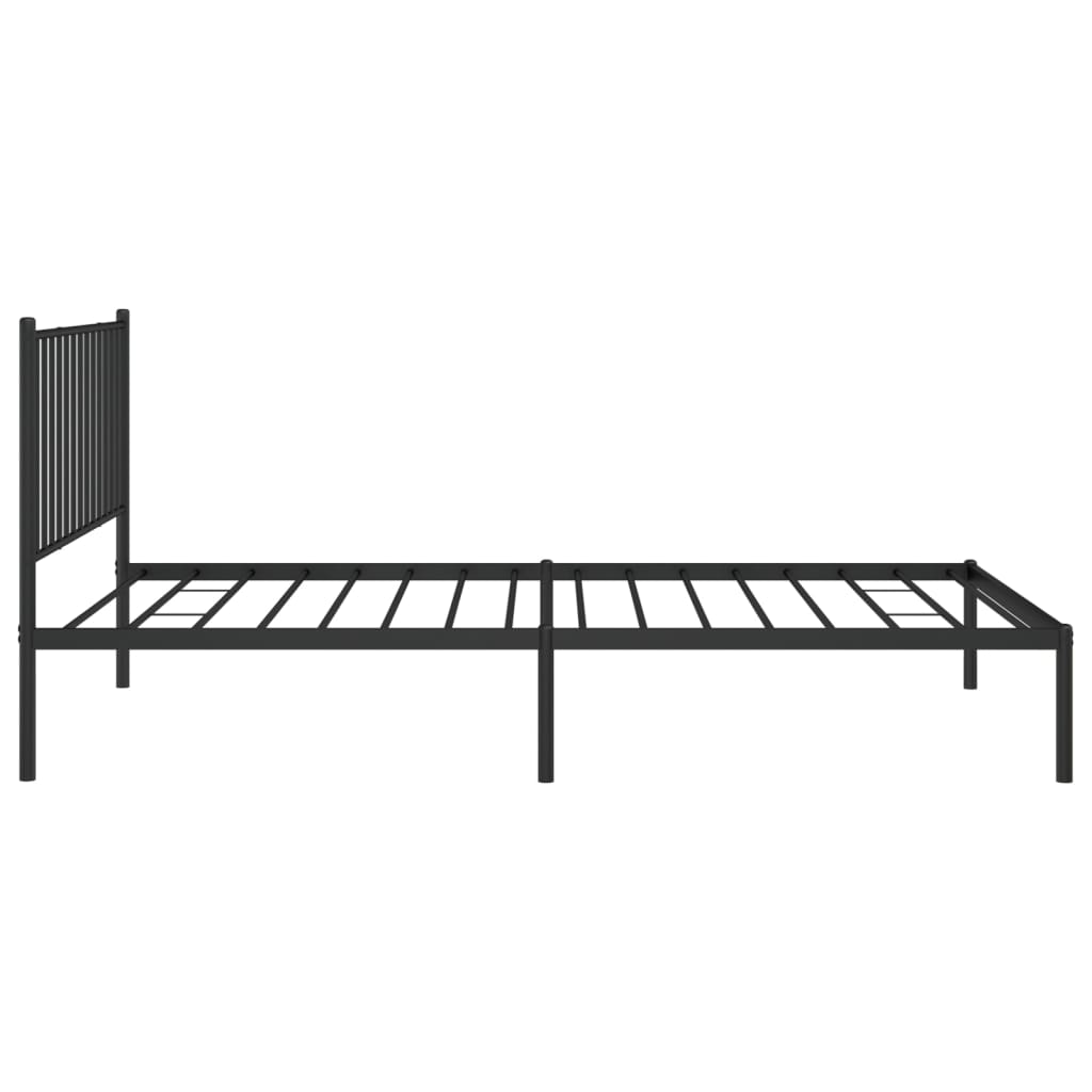 Sengeramme i metall med hodegavl svart 107x203 cm