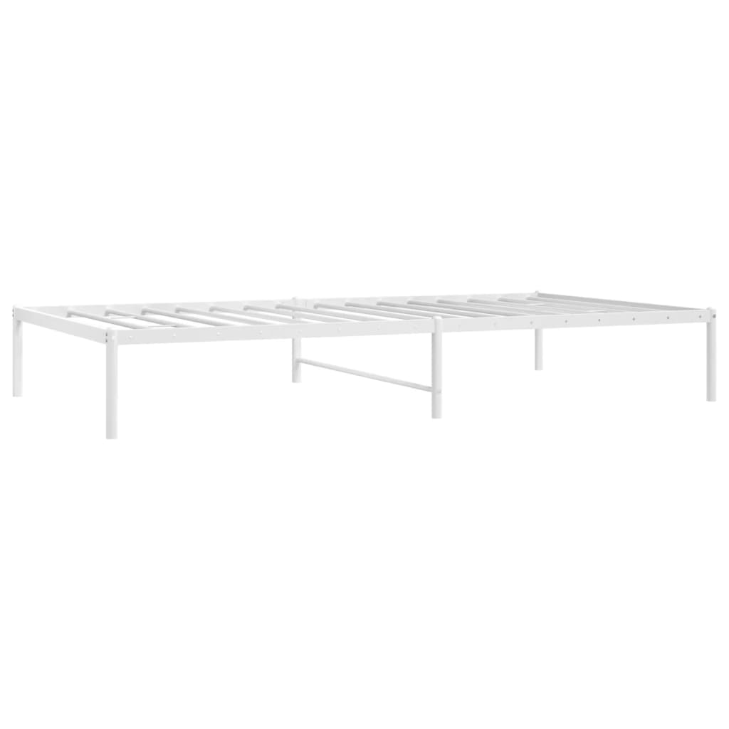Sengeramme i metall hvit 75x190 cm