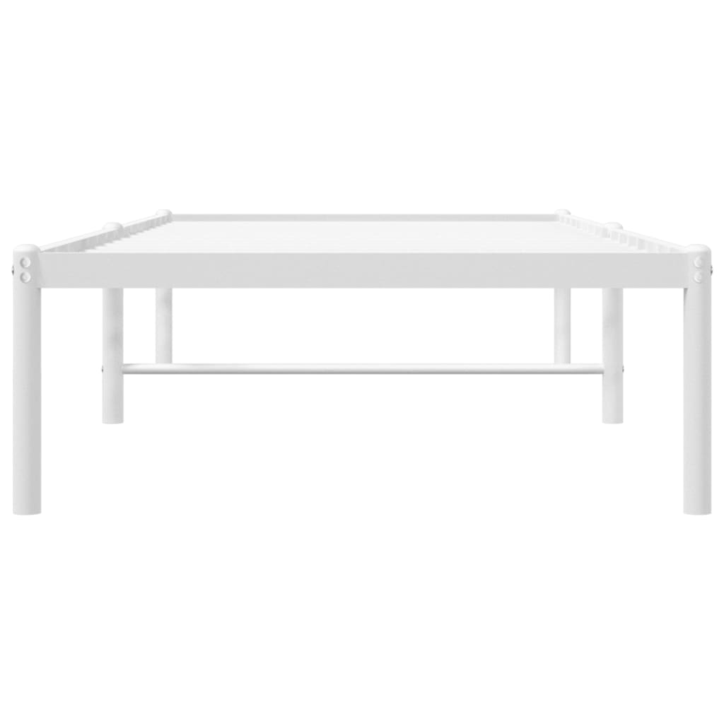 Sengeramme i metall hvit 75x190 cm