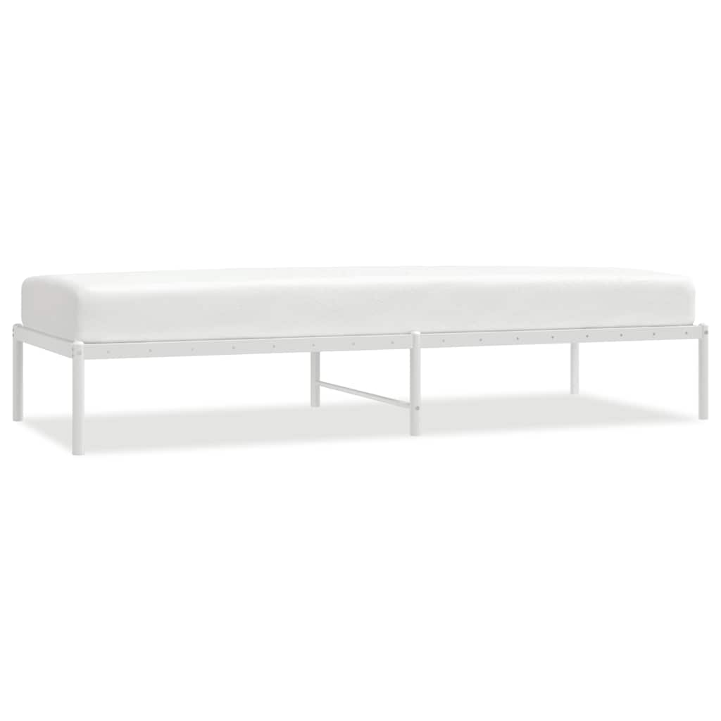 Sengeramme i metall hvit 80x200 cm vidaXL