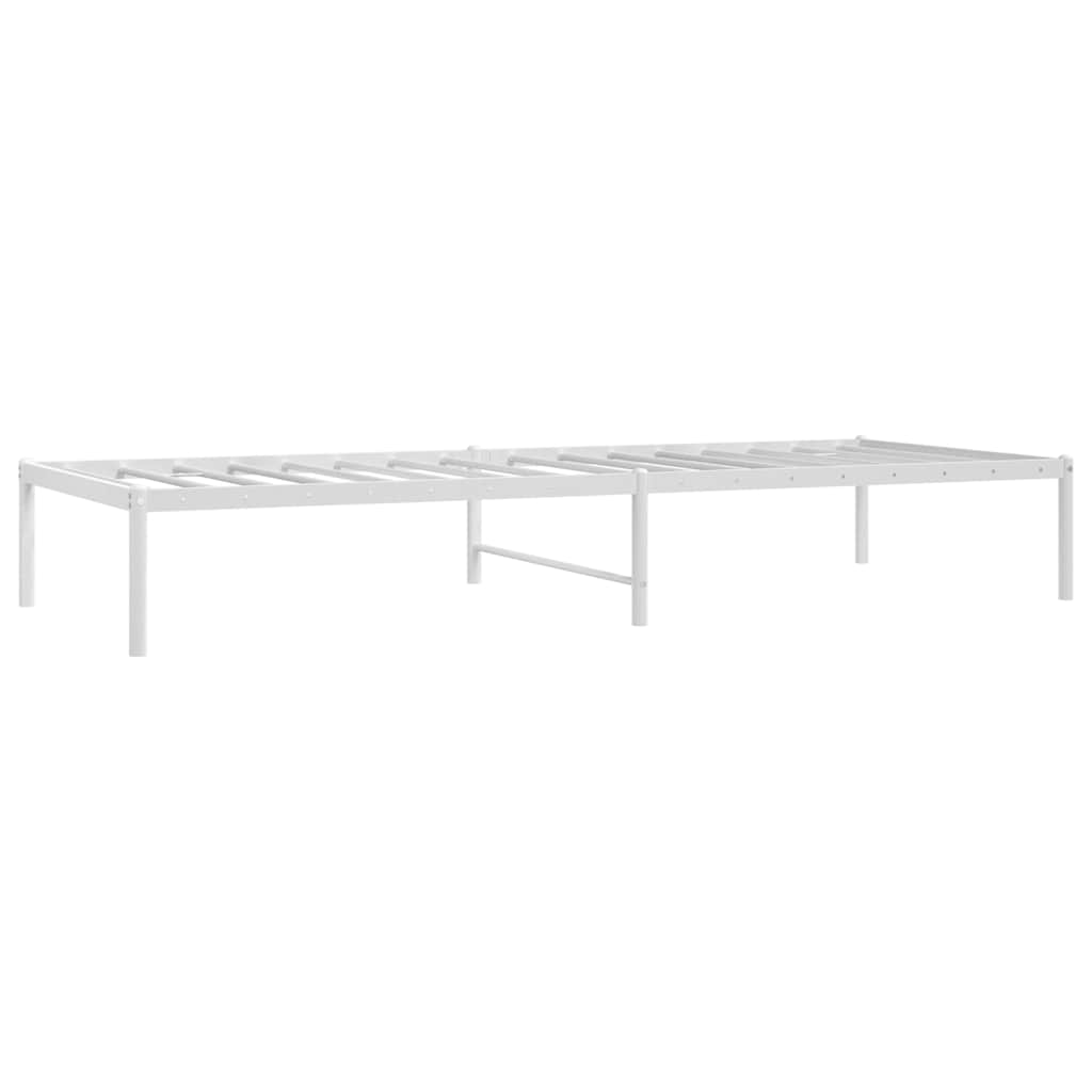 Sengeramme i metall hvit 80x200 cm vidaXL