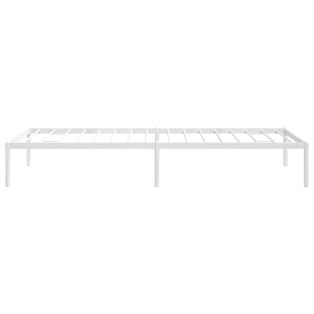 Sengeramme i metall hvit 80x200 cm vidaXL