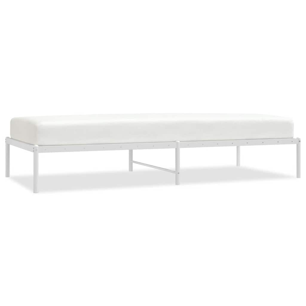 Sengeramme i metall hvit 90x200 cm vidaXL