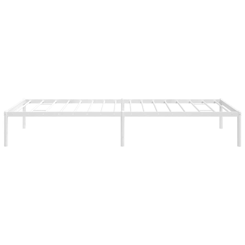 Sengeramme i metall hvit 90x200 cm vidaXL