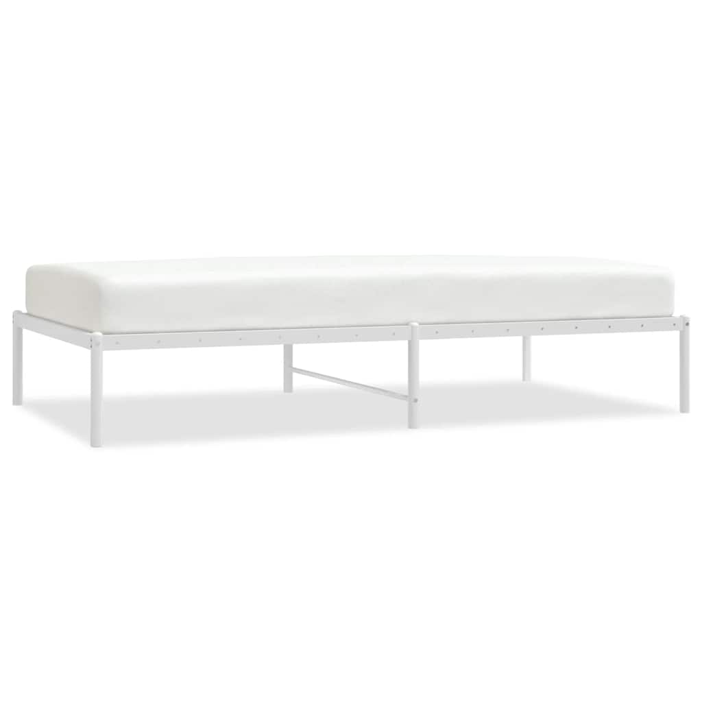 Sengeramme i metall hvit 100x190 cm