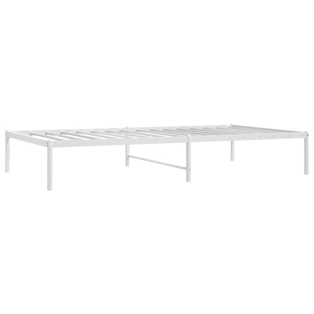 Sengeramme i metall hvit 100x190 cm