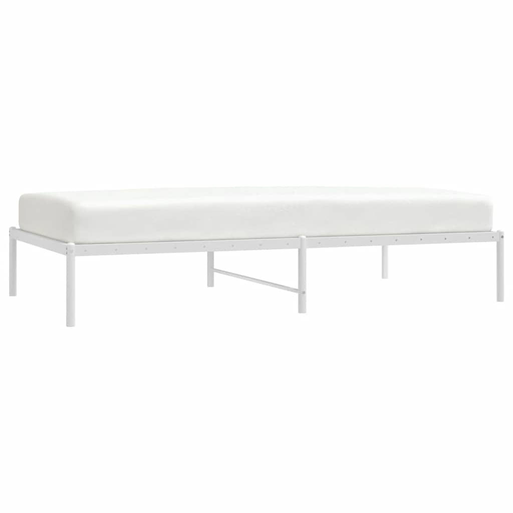 Sengeramme i metall hvit 100x190 cm
