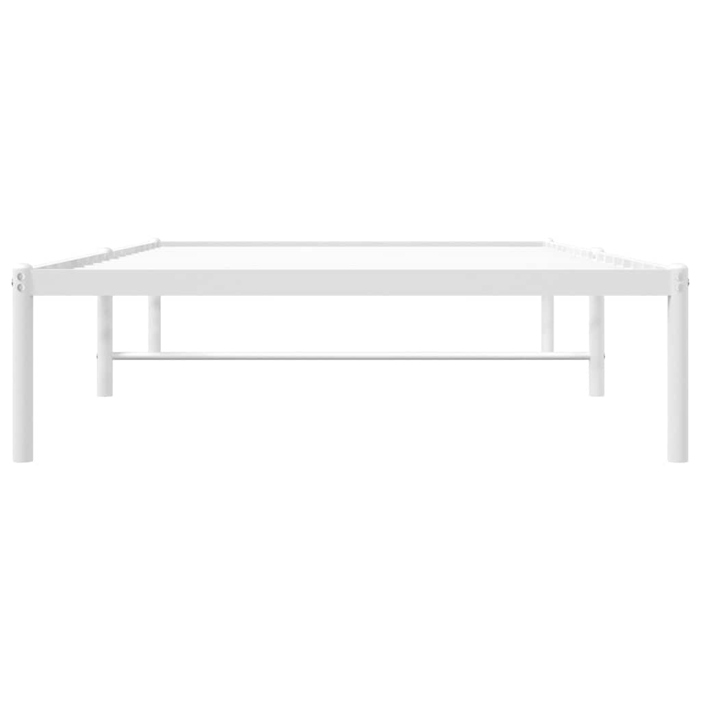 Sengeramme i metall hvit 100x190 cm