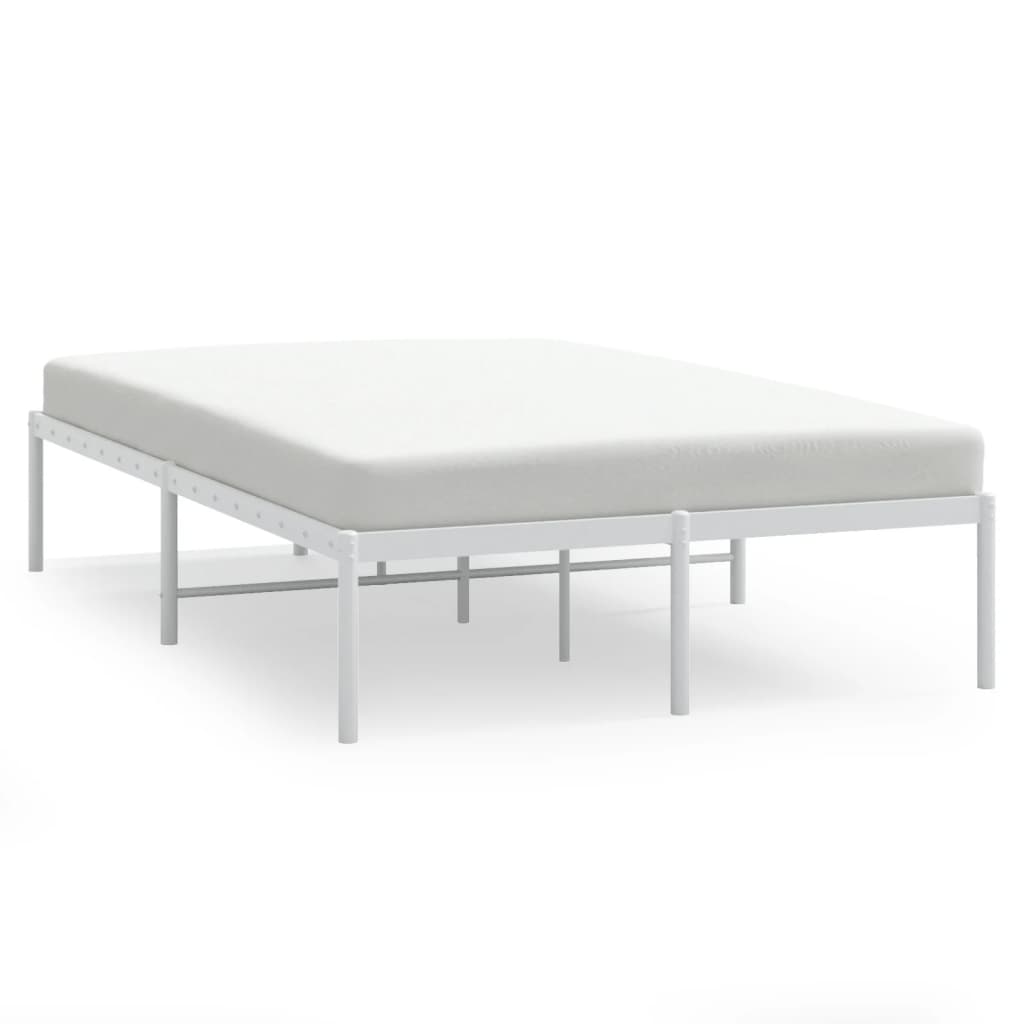 Sengeramme i metall hvit 120x190 cm