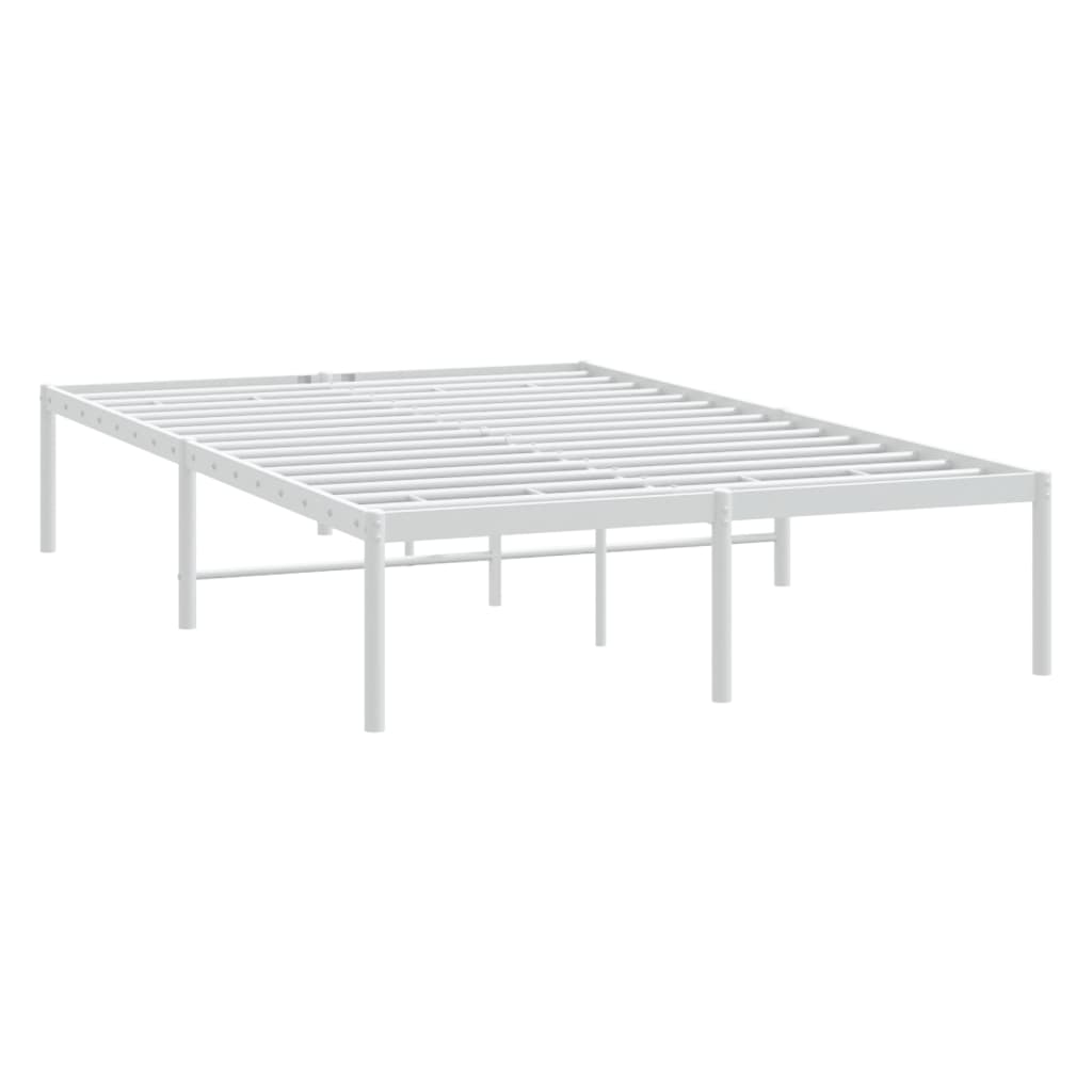 Sengeramme i metall hvit 120x190 cm