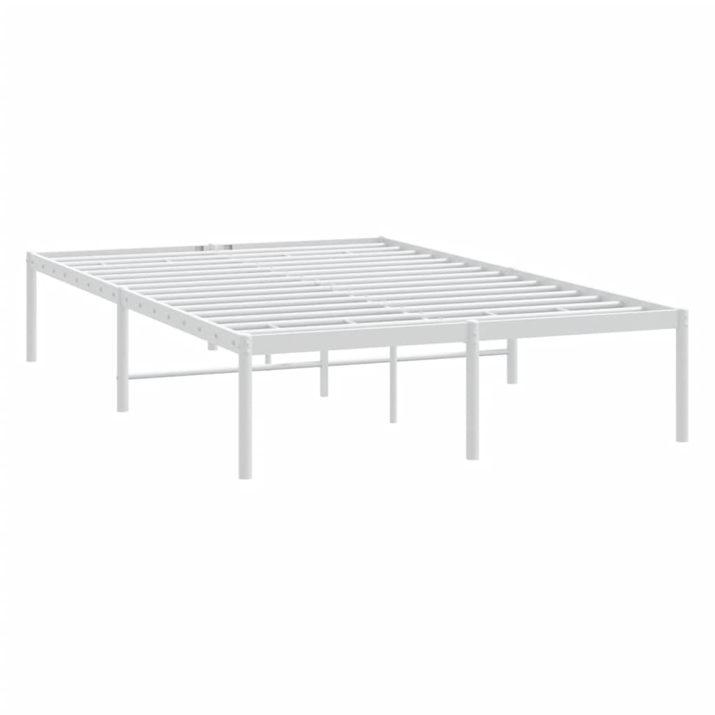 Sengeramme i metall hvit 120x200 cm