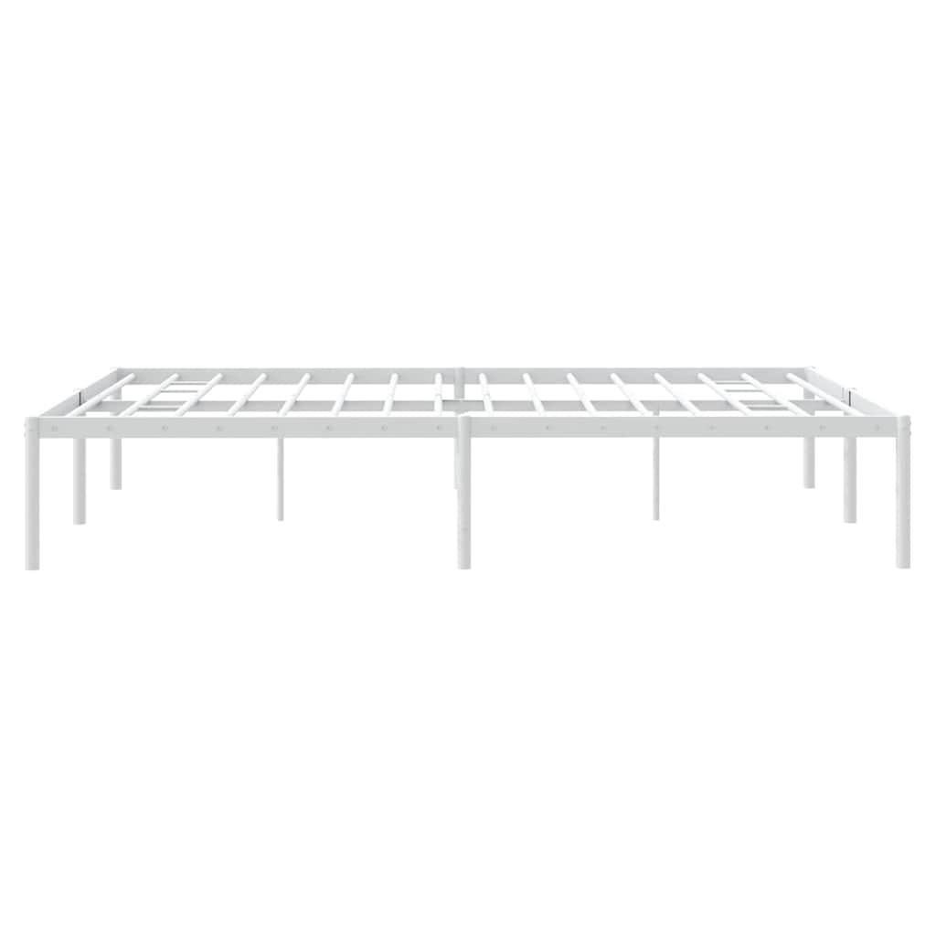 Sengeramme i metall hvit 150x200 cm