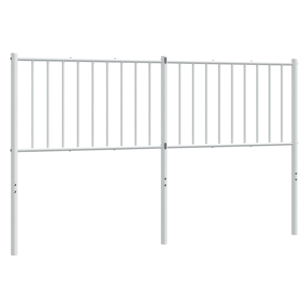 Utskiftbar sengegavl i metall hvit 160 cm