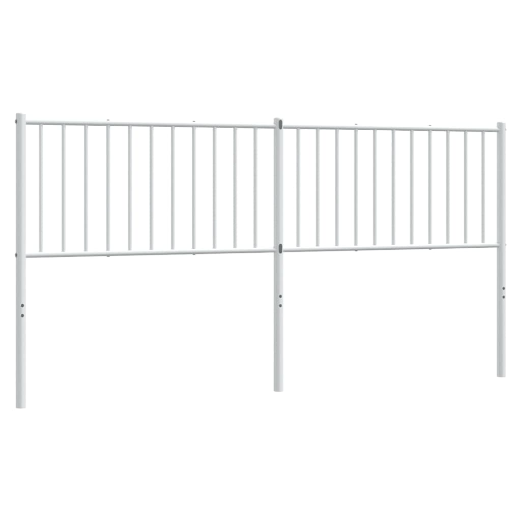 Utskiftbar sengegavl i metall hvit 180 cm