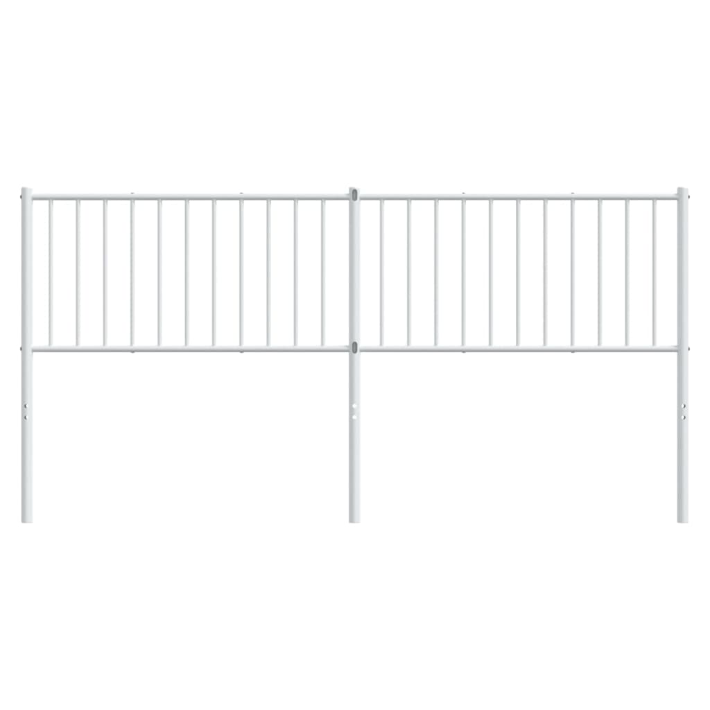 Utskiftbar sengegavl i metall hvit 180 cm