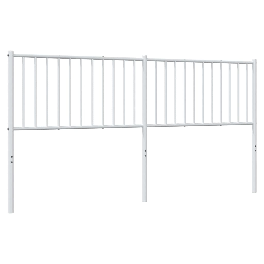 Utskiftbar sengegavl i metall hvit 180 cm