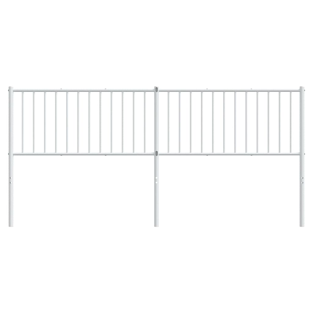 Utskiftbar sengegavl i metall hvit 193 cm