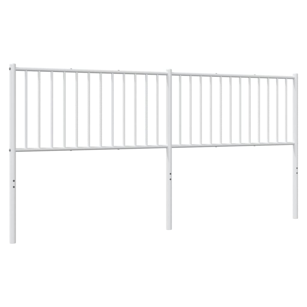 Utskiftbar sengegavl i metall hvit 193 cm