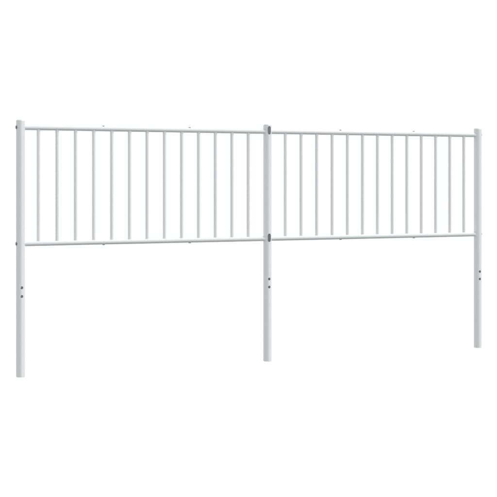 Utskiftbar sengegavl i metall hvit 200 cm