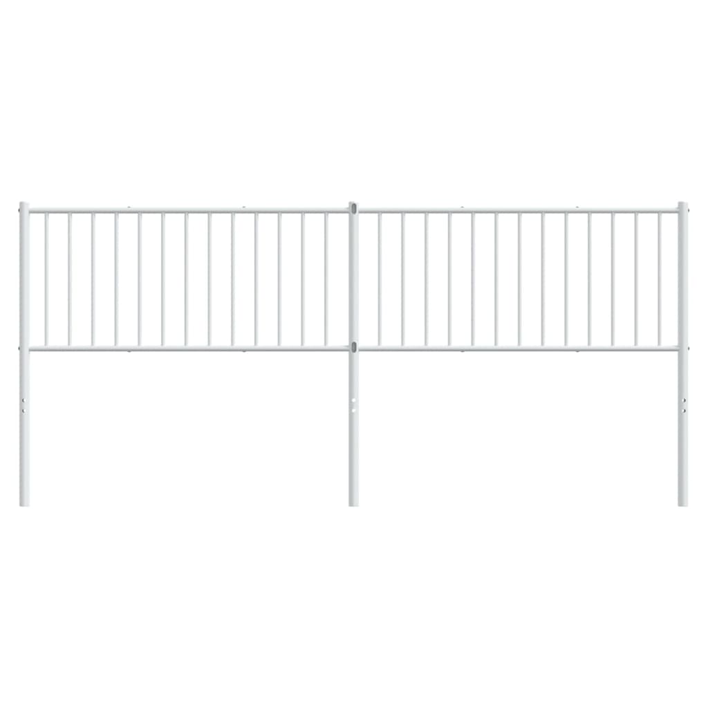 Utskiftbar sengegavl i metall hvit 200 cm