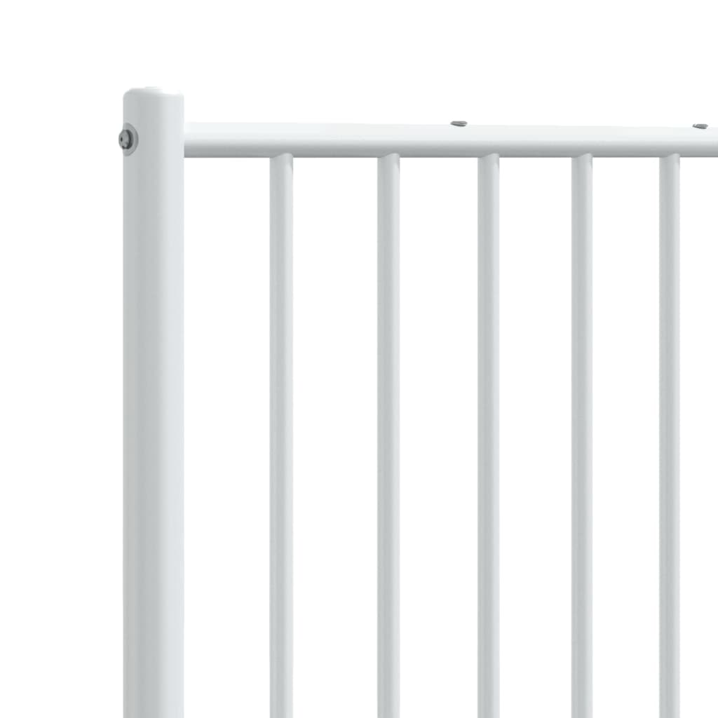 Utskiftbar sengegavl i metall hvit 200 cm