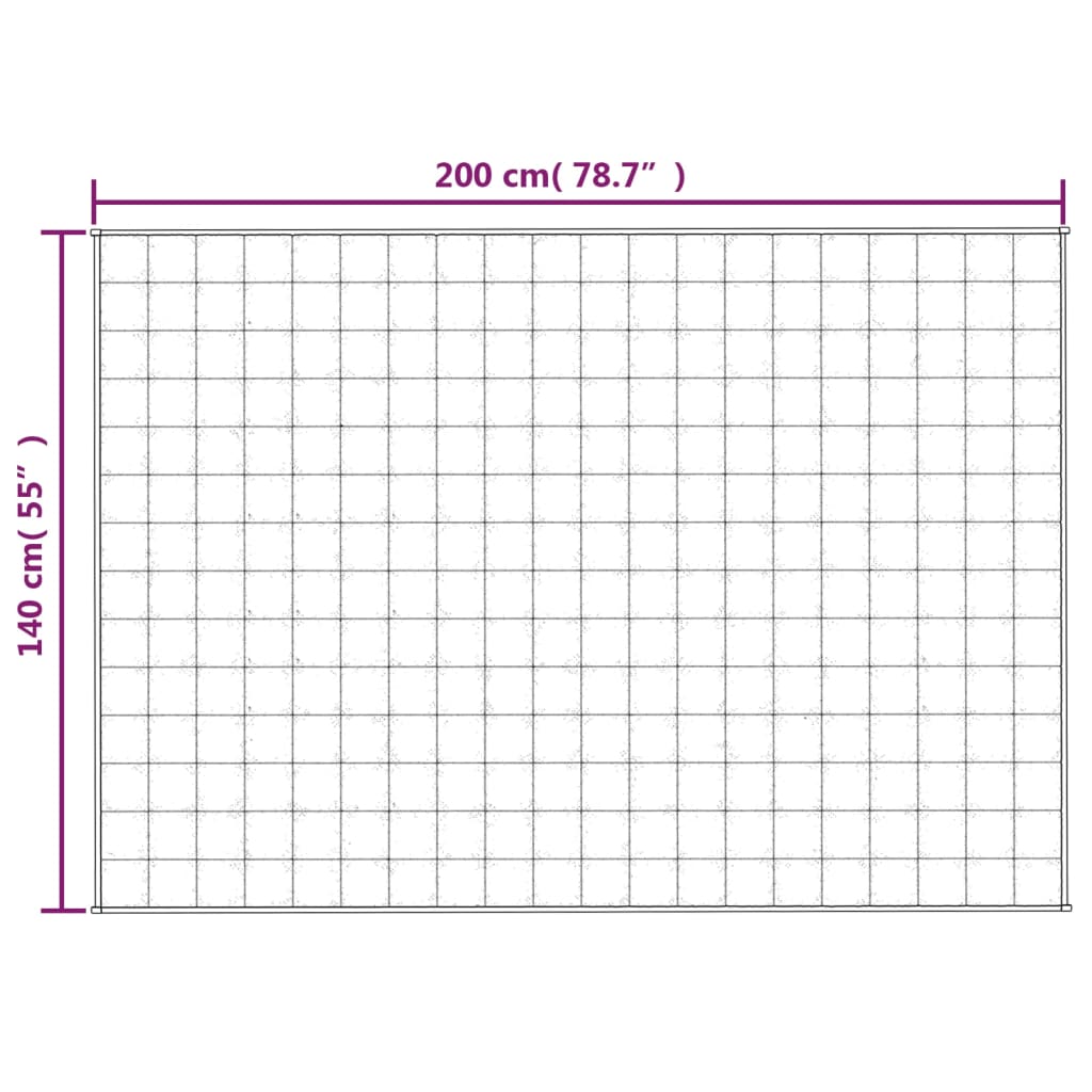 Vektdyne kremhvit 140x200 cm 6 kg stoff