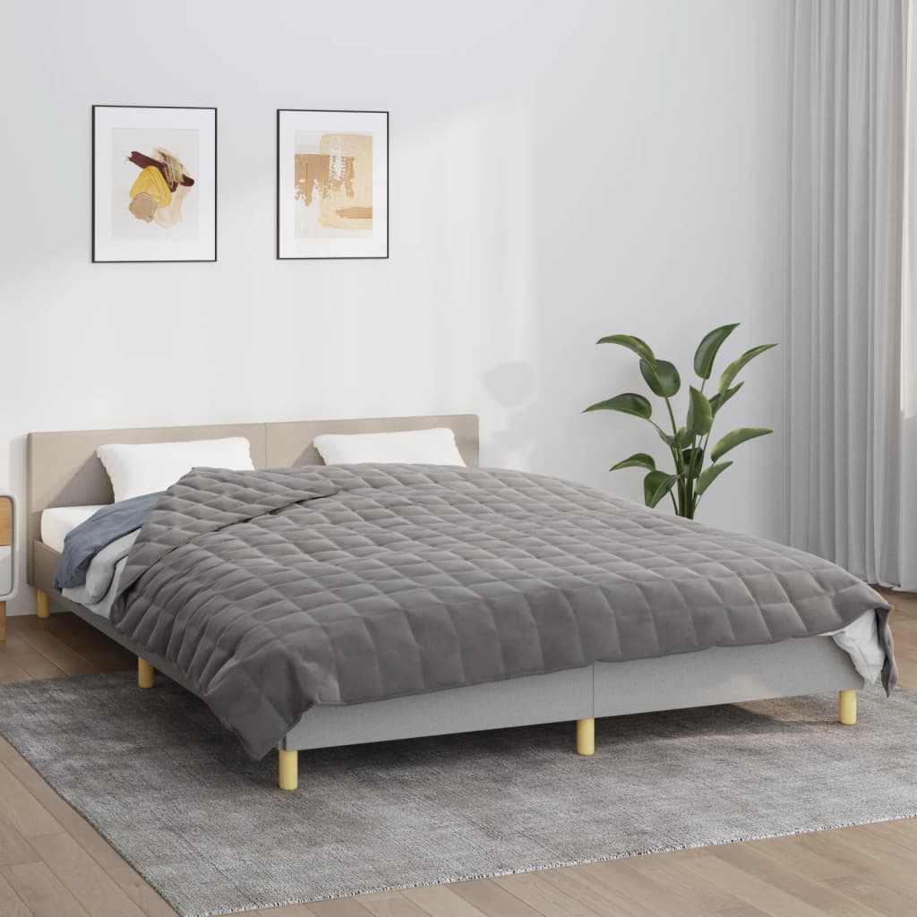 Vektdyne grå 220x240 cm 15 kg stoff vidaXL