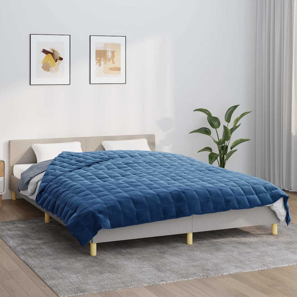 Vektdyne blå 200x230 cm 9 kg stoff vidaXL