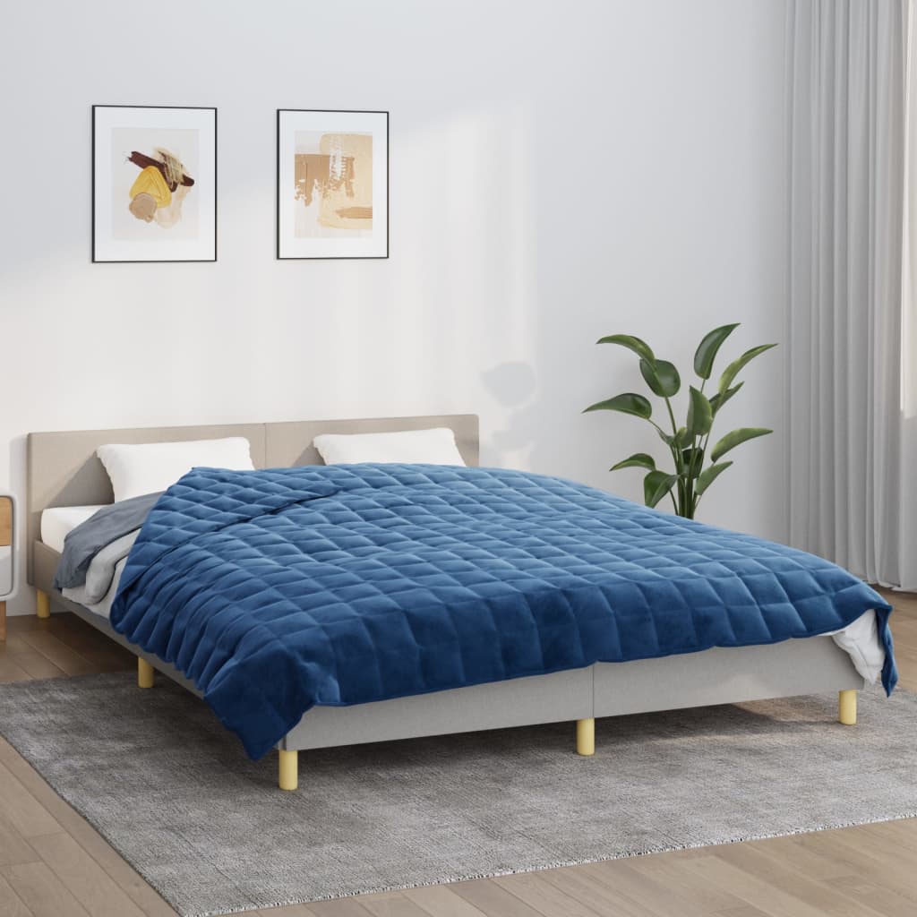 Vektdyne blå 220x230 cm 15 kg stoff vidaXL
