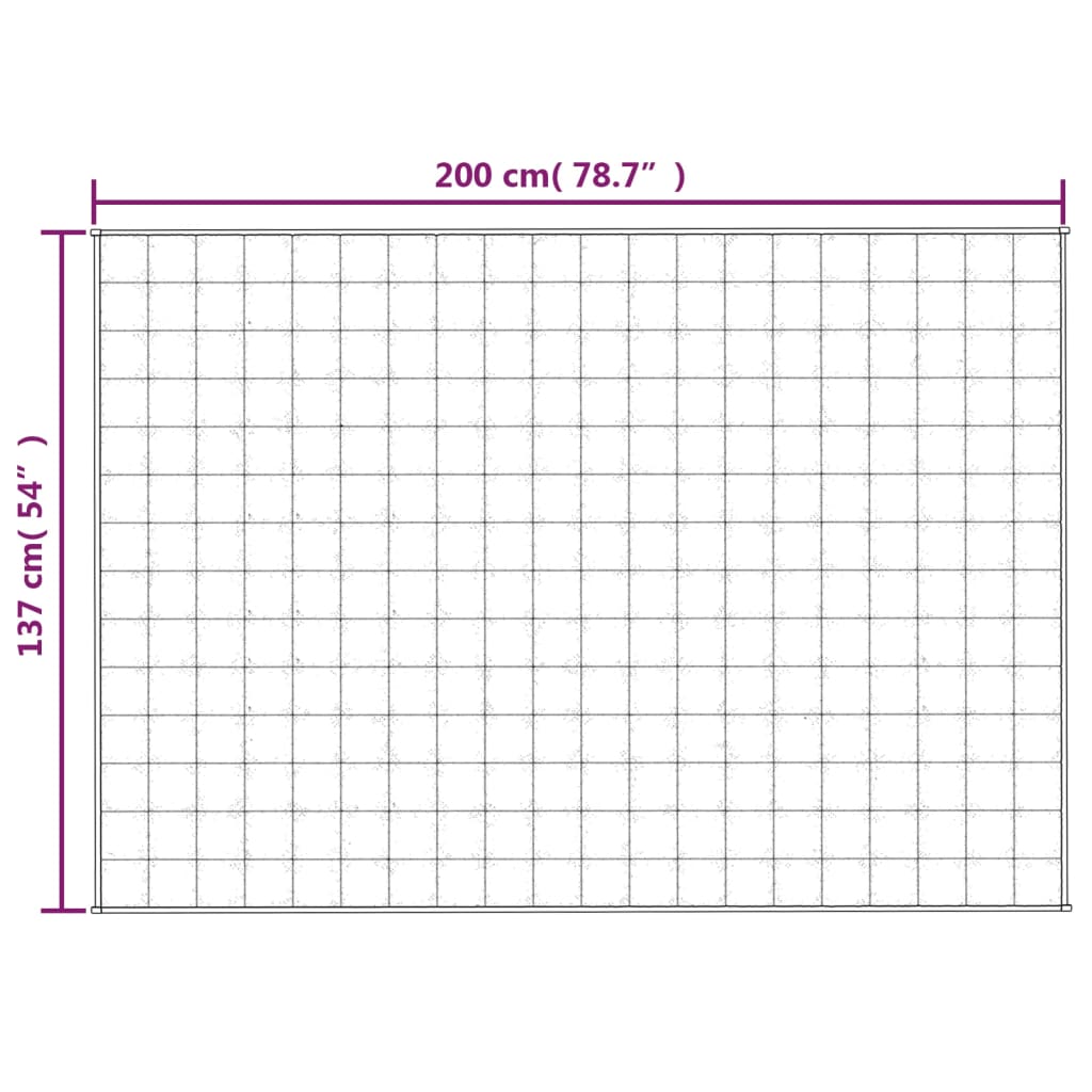 Vektdyne kremhvit 137x200 cm 6 kg stoff