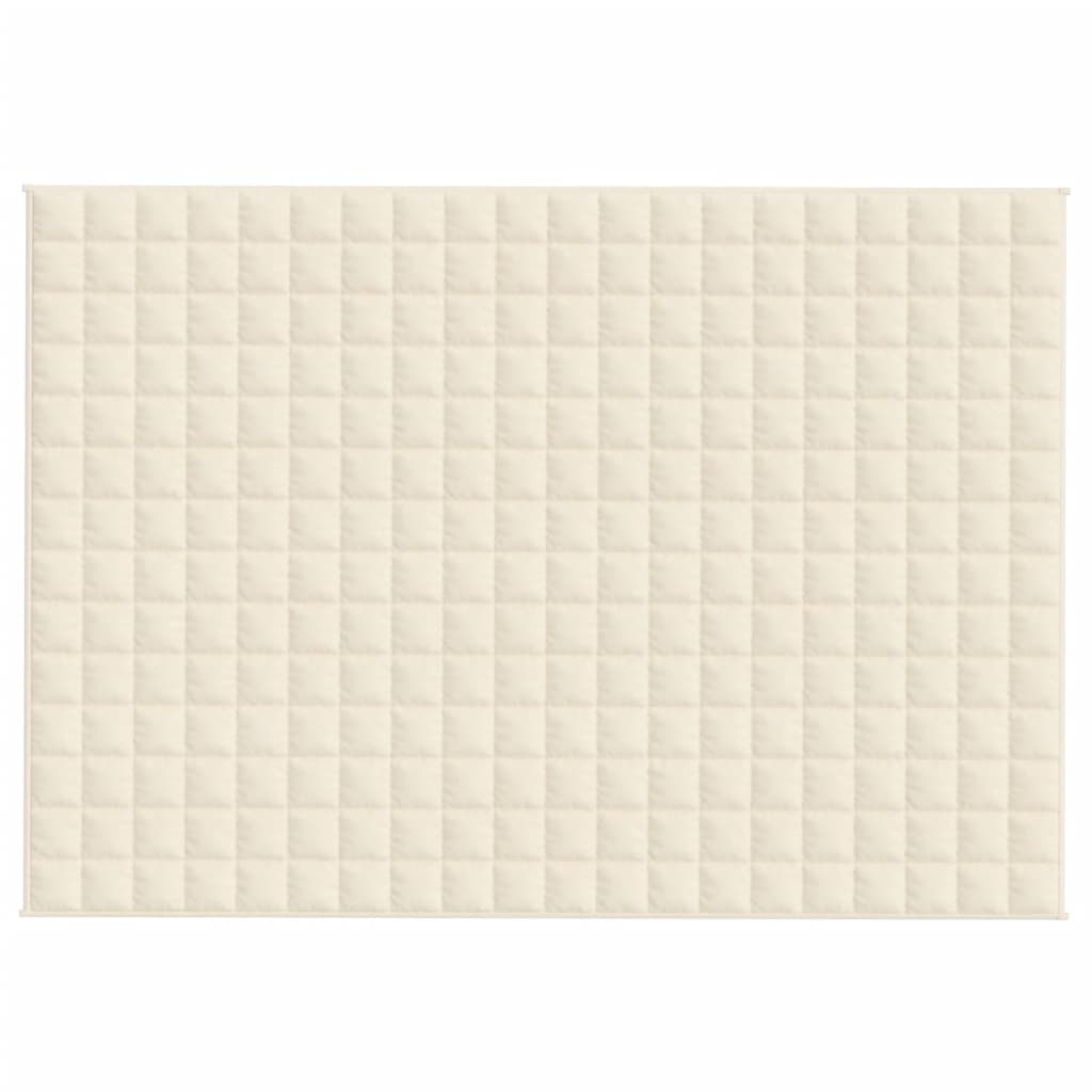 Vektdyne kremhvit 140x200 cm 10 kg stoff vidaXL