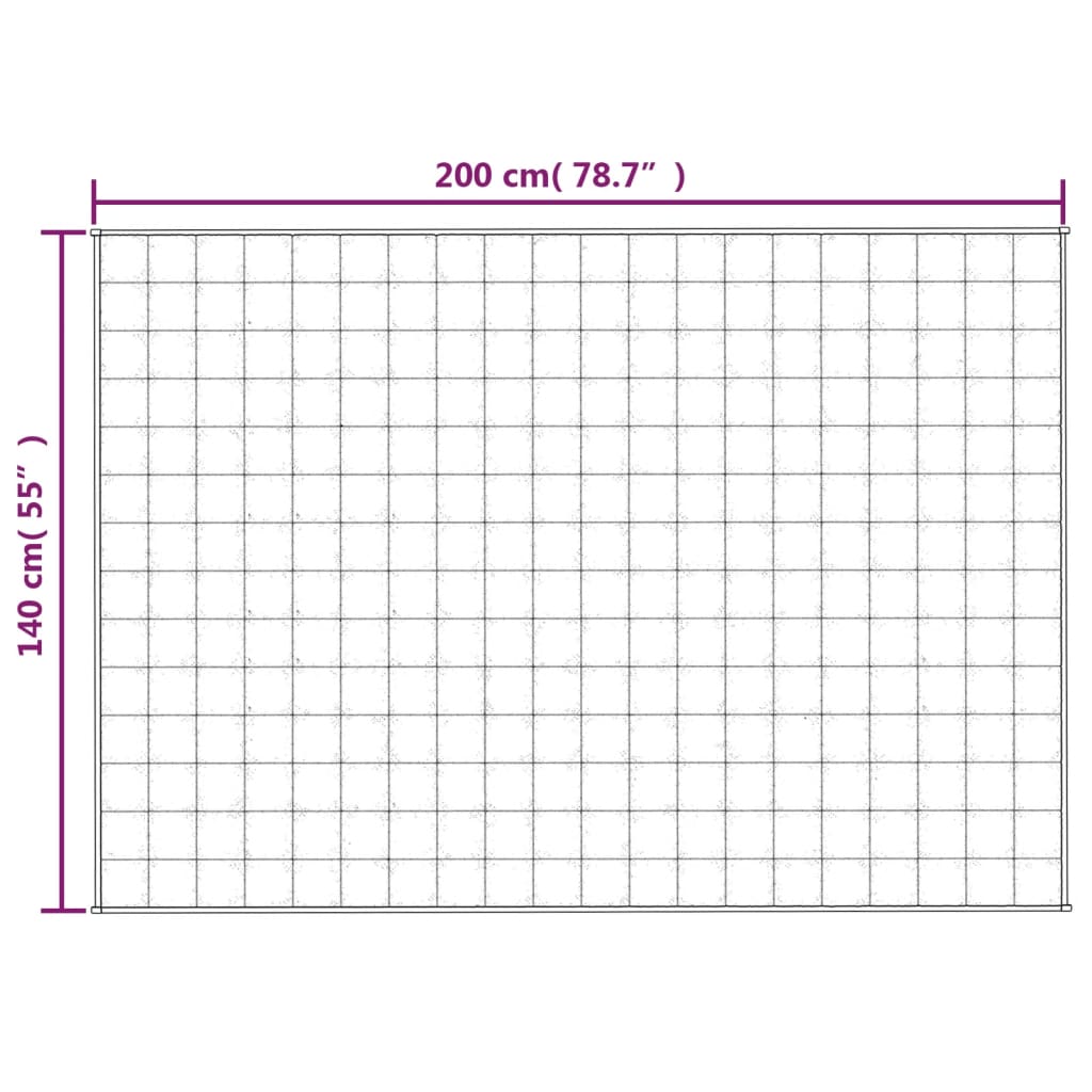 Vektdyne kremhvit 140x200 cm 10 kg stoff vidaXL